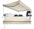 tectake toldo retráctil con brazos articulados 250x200 cm